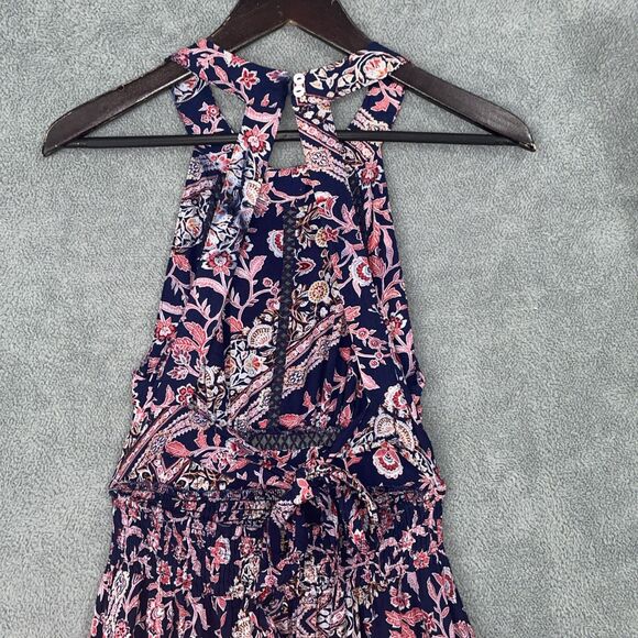 Anthropologie Abel The Label Floral Maxi Dress Charlotte Backless Halter Medium - Picture 3 of 11